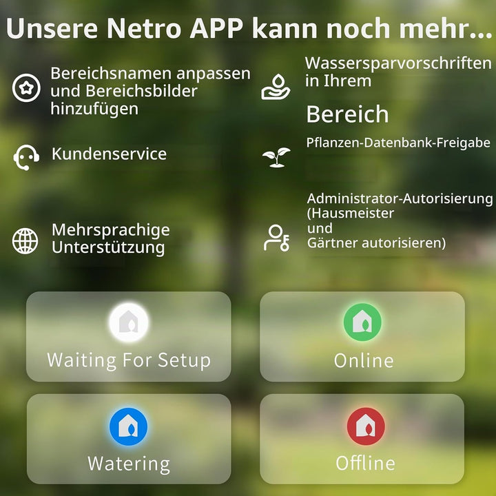 Netro Smart-Sprinkler-Controller, Wireless-LAN, Wetter Aware, Remote Access, 6 Zone, Kompatibel mit