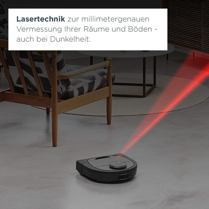 Neato Robotics D7 Saugroboter, Eckenreinigung mit exklusivem Haustierzubehör für Teppiche und Hartbö