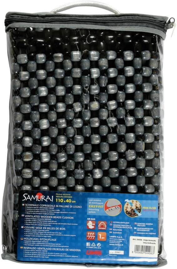 Lampa 54497 Samurai Rückenlehne aus Holz, anthrazit / grau, Grau