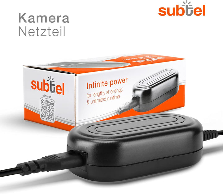 subtel® Netzteil DMW-AC8 + DMW-DCC12 für Panasonic Lumix DMC-GH3 DMC-GH4 DC-GH5 GH9 Kamera, Camcorde