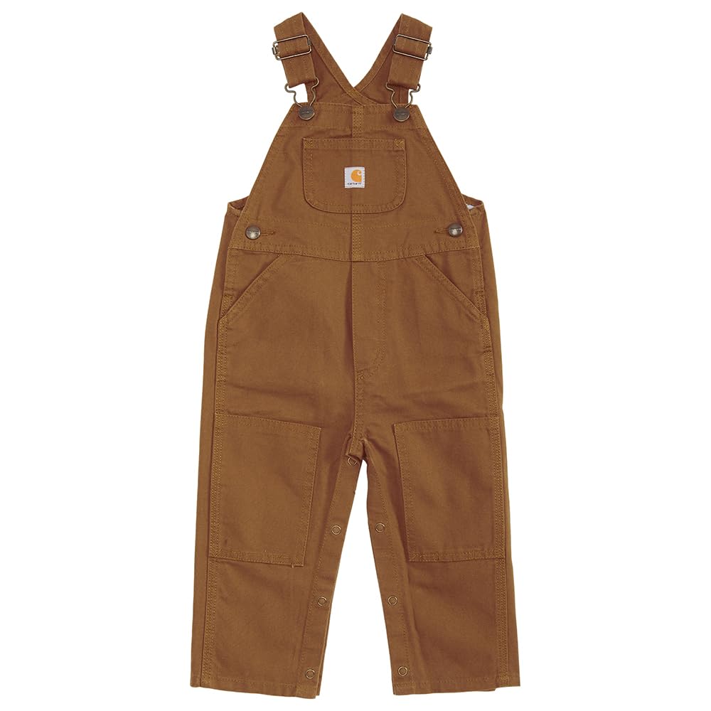 Carhartt Boys' Toddler Bib Overall, Brown, 3T