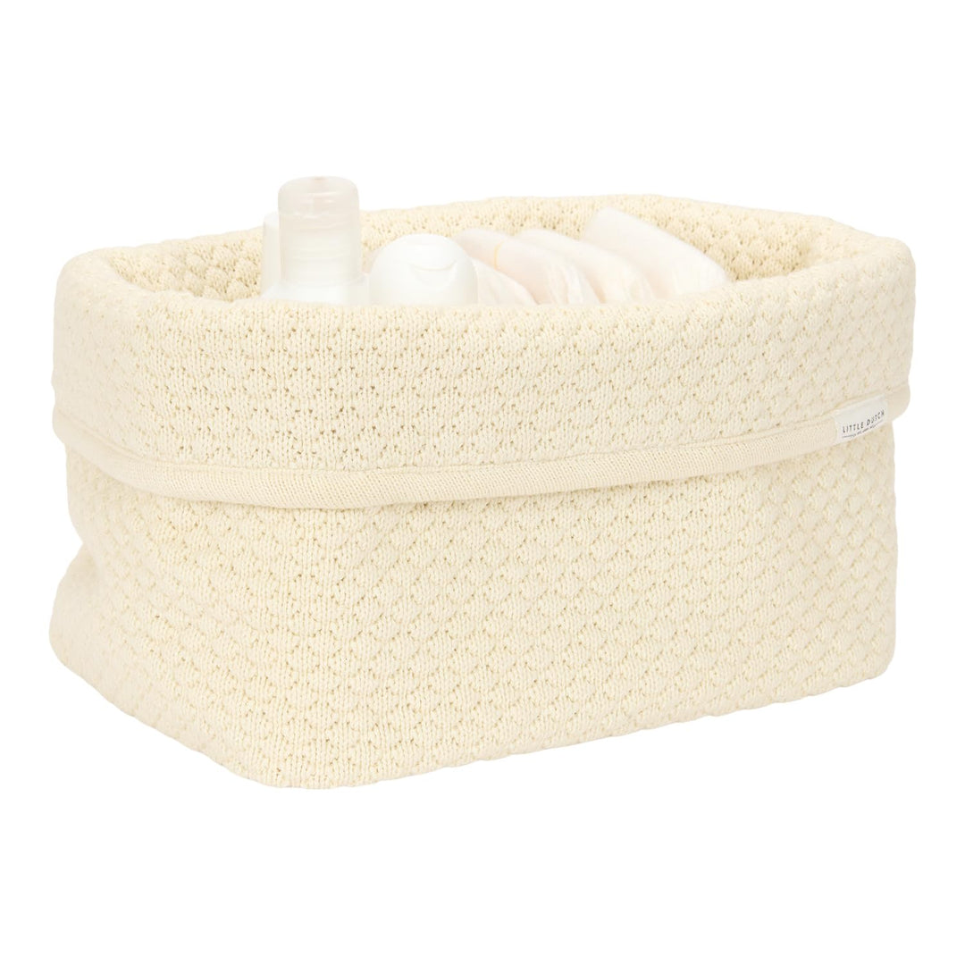 Little Dutch Wickeltischkörbchen Körbchen Korb Utensilo Organizer für den Wickeltisch Baby Strick gr