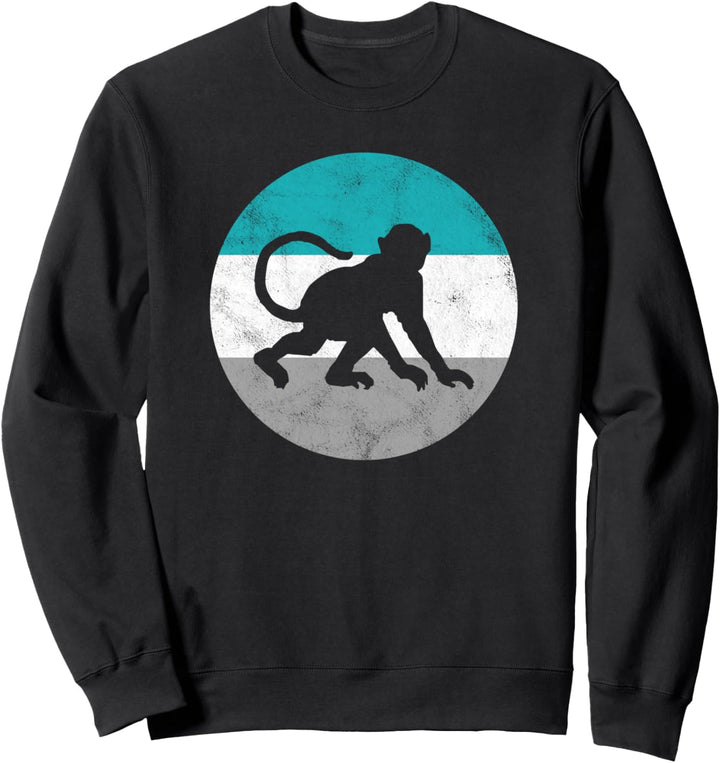 Monkey Retro-Geschenk für Männer, Frauen, Jungen und Mädchen Sweatshirt