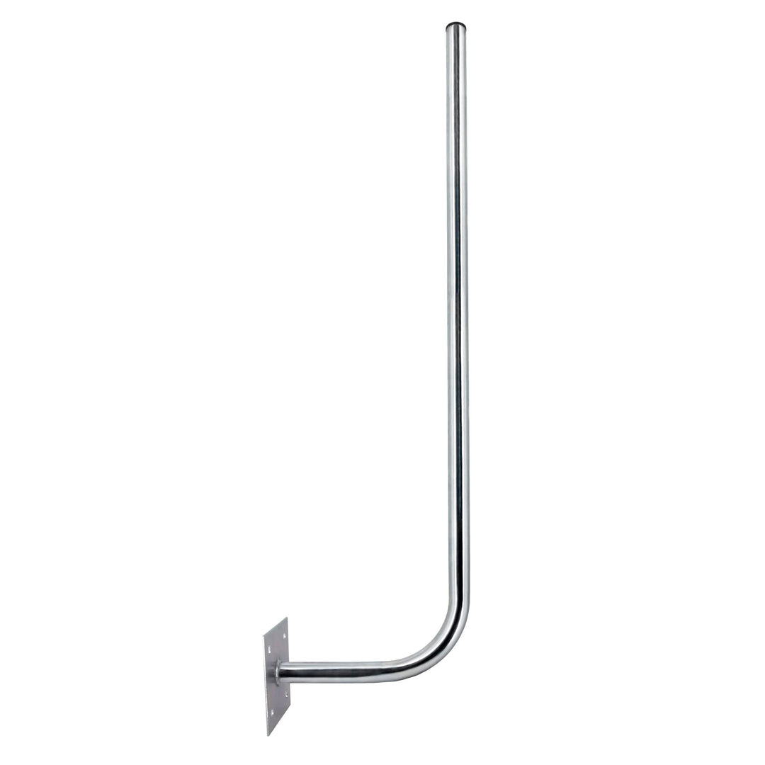 Premium X 30cm Wandhalter 120cm Mast Stahl verzinkt Ø 38mm Wand-Halterung extra lang Länge 30cm / Hö