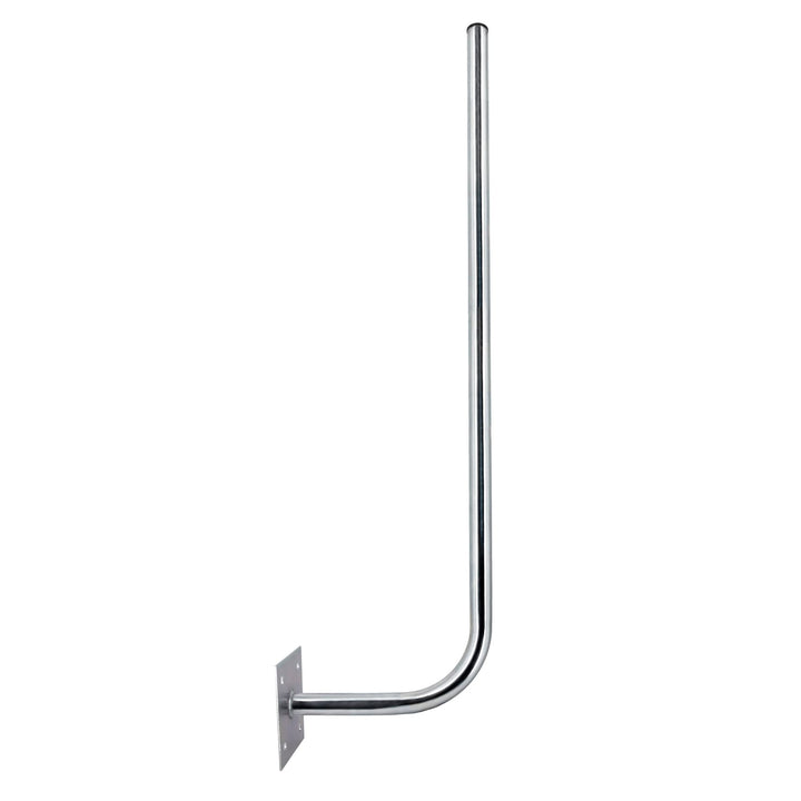 Premium X 30cm Wandhalter 120cm Mast Stahl verzinkt Ø 38mm Wand-Halterung extra lang Länge 30cm / Hö