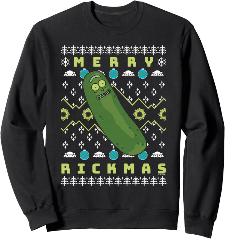 Rick and Morty Merry Pickle Rickmas Ugly Christmas Sweatshirt