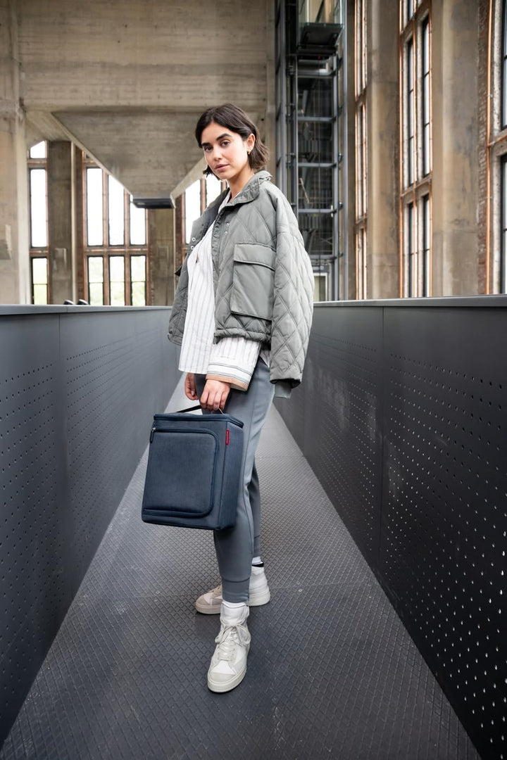 reisenthel coolerbox - Rundum flexibel, praktische Kühltasche mit Zwei Öffnungen herringbone dark bl