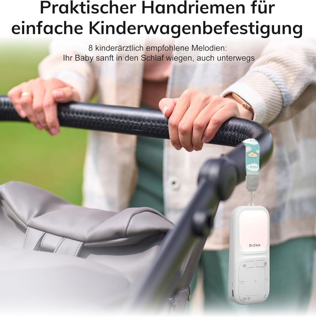 Dr.Care NeoGo Audio Baby Monitor – Vorgepaart, Gegensprechfunktion, VOX, Nachtlicht, Schlaflieder, V