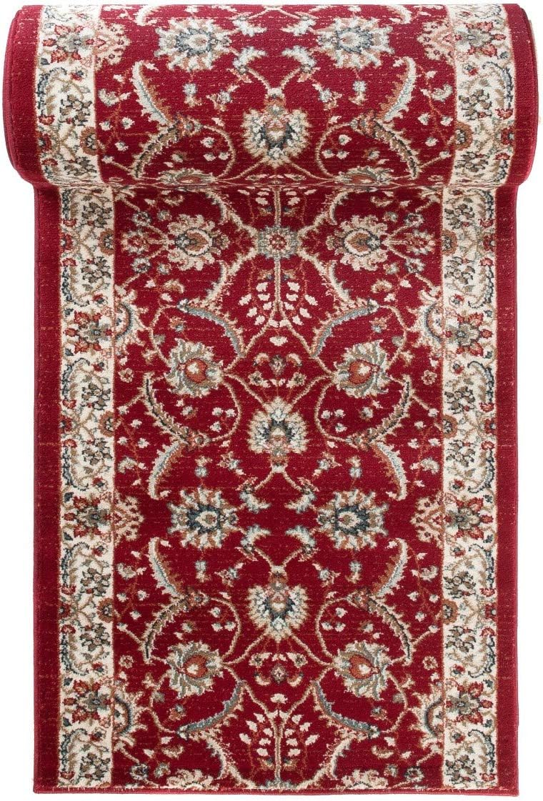 Carpeto Rugs Blumen Teppich Läufer Flur - Orientalisch Teppichläufer - Kurzflor, Weich - Flurläufer