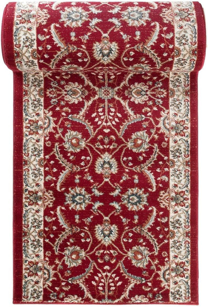 Carpeto Rugs Blumen Teppich Läufer Flur - Orientalisch Teppichläufer - Kurzflor, Weich - Flurläufer