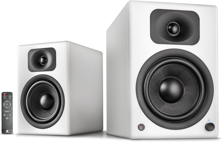 wavemaster TWO PRO white – Regallautsprecher-System (110 Watt) mit Bluetooth-Streaming, digitalen An
