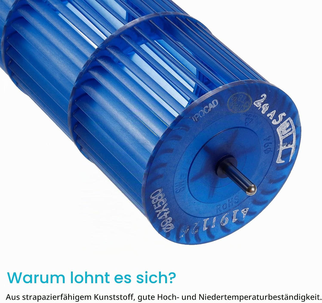 PATIKIL 94x580mm Klimaanlage Gebläse Lüfterrad Querströmung Lüfterbaugruppe Ersatz für Raum AC Blau
