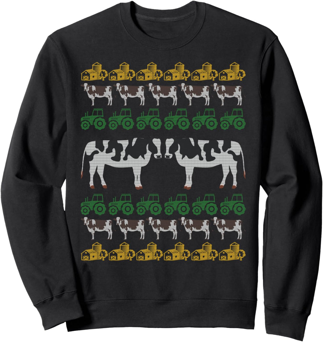 Ugly Christmas Weihnachtsfeier Kühe Motiv Sweatshirt