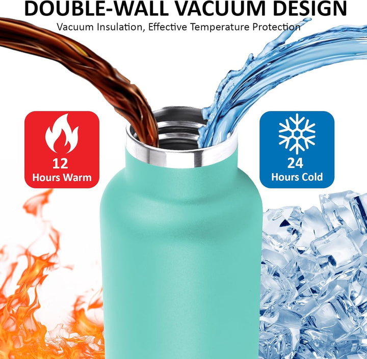 Thermosflasche- 750ml- Trinkflasche Edelstahl, Trinkflasche Sport, BPA-Frei, Wasserflasche Doppelwan