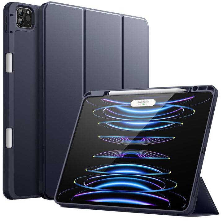 JETech Hülle für iPad Pro 12,9 Zoll (6./5. Generation, Modell 2022/2021) mit Stifthalter, Unterstütz