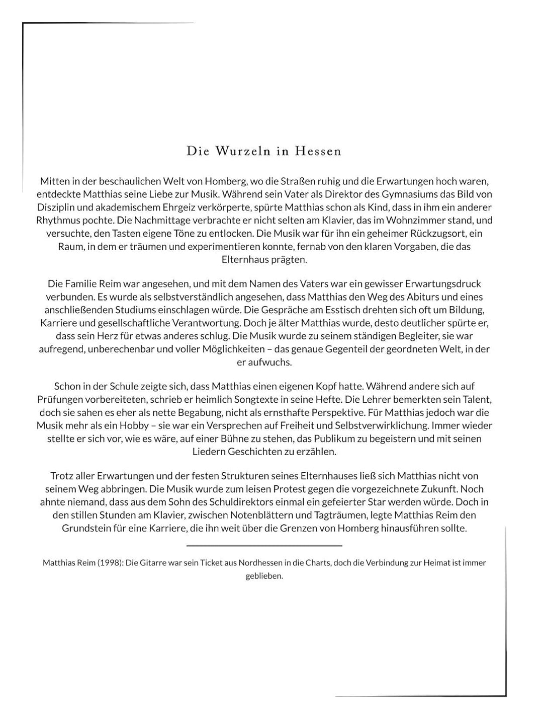 Die Biografie über Matthias Reim: Vom Absturz zum Applaus. Hochwertige Hardcoverausgabe, Gebundenes