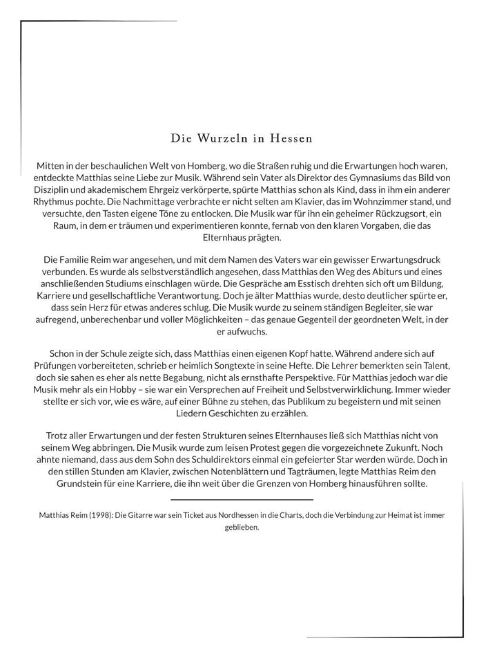 Die Biografie über Matthias Reim: Vom Absturz zum Applaus. Hochwertige Hardcoverausgabe, Gebundenes