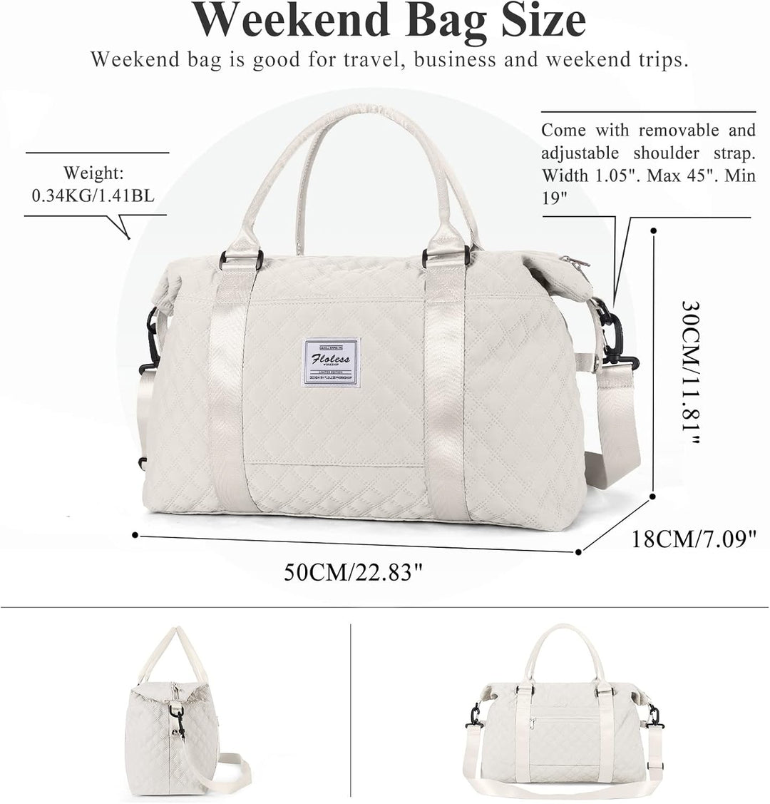 HYC00 Reisetasche Damen Sporttasche Handgepäck Tasche,Weekend Bag mit Kulturbeutel&Nasstasche,Wasser