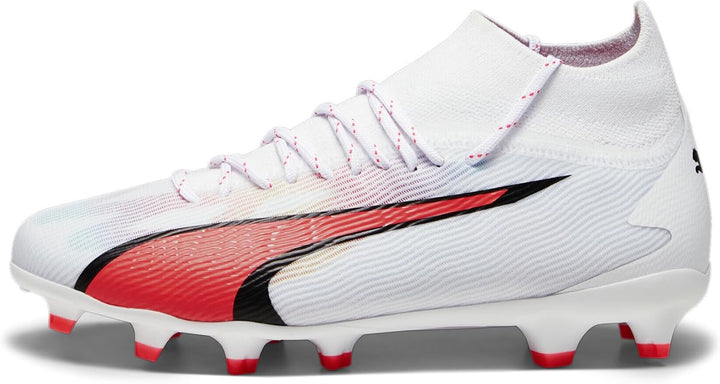PUMA Ultra Pro FG/AG Jr Kids The Forever Faster Kinder 34 EU Weiss Schwarz Feuer Orchidee Rot, 34 EU