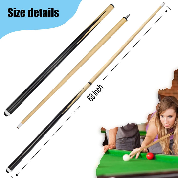 VANLAN Holz-Billardhaus-Queue-Sticks Shorty Queues Pool Queues für Kinder Hartholz Billard Queue Sti