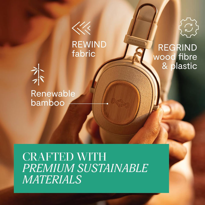 House of Marley Positive Vibration Riddim kabellose On-Ear Bluetooth Kopfhörer - 50 Std. Spielzeit,