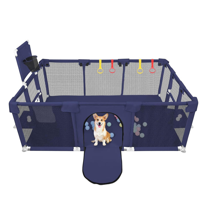 Grosser Spielplatz mit Schutzgitter, Baby-Spielplatz, modular, klappbar, Grosser Spielplatz für Klei