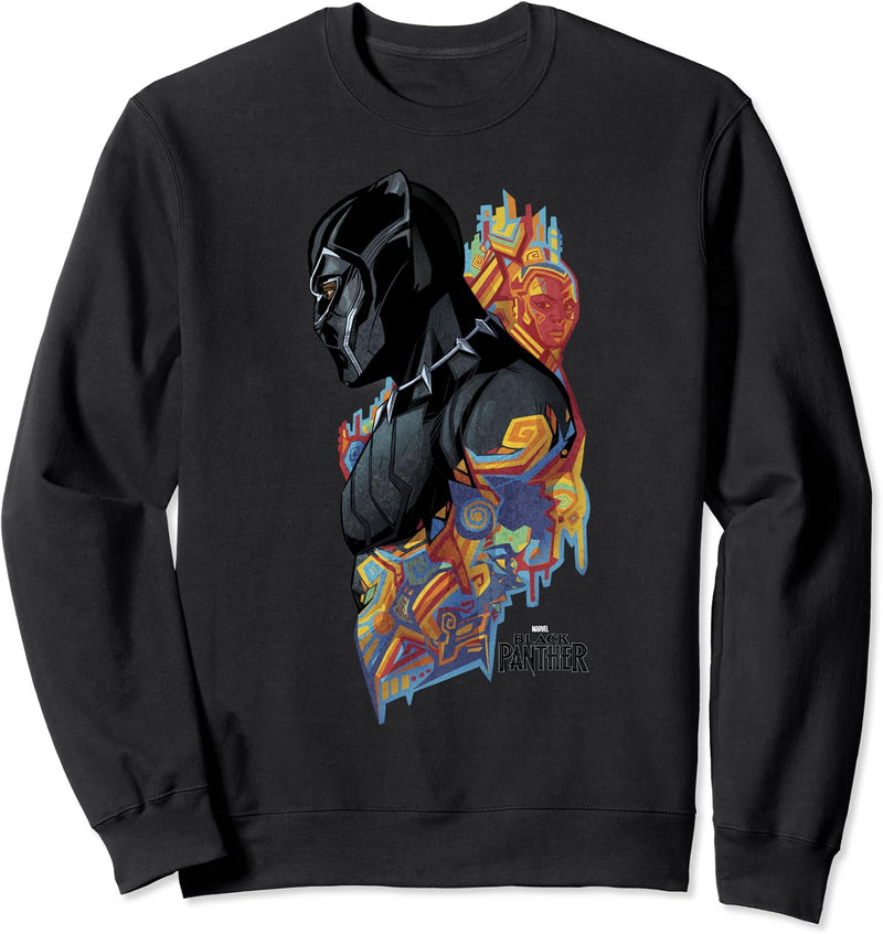 Marvel Black Panther Movie Colorful Pattern Profile Sweatshirt