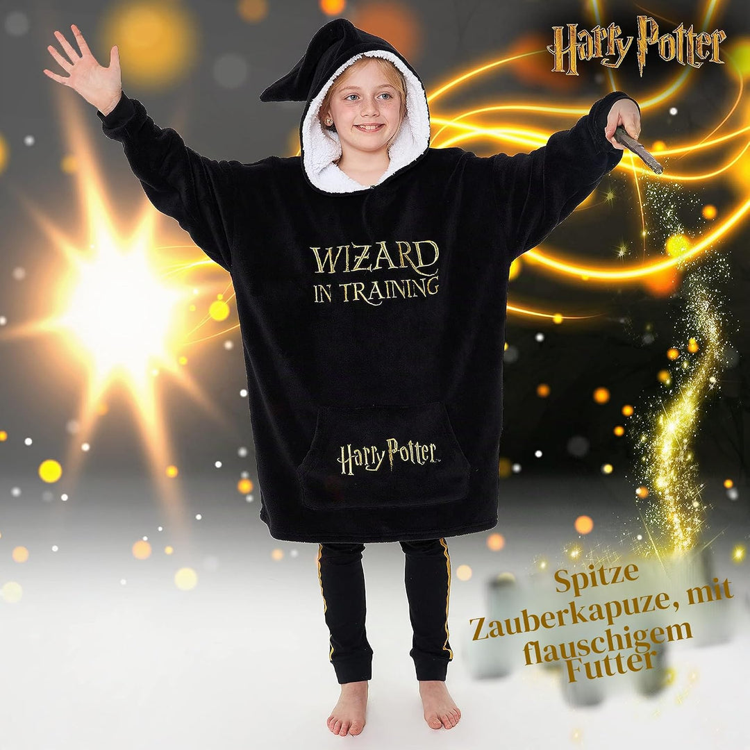 Harry Potter Kinder Hoodie Decke Kapuzenpullover Mädchen und Jungen - Flauschiger Deckenpullover au