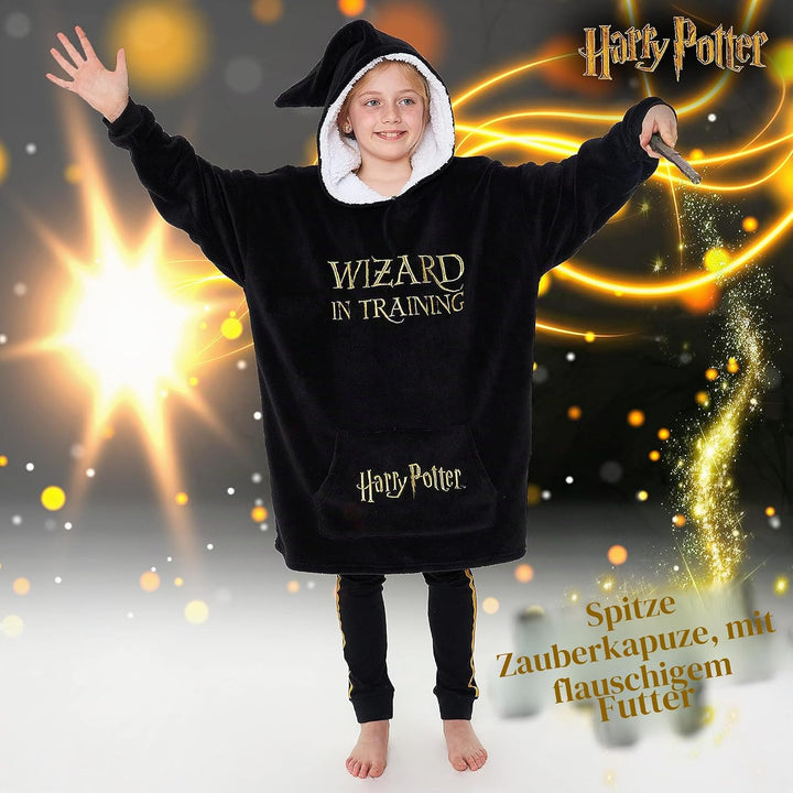 Harry Potter Kinder Hoodie Decke Kapuzenpullover Mädchen und Jungen - Flauschiger Deckenpullover au