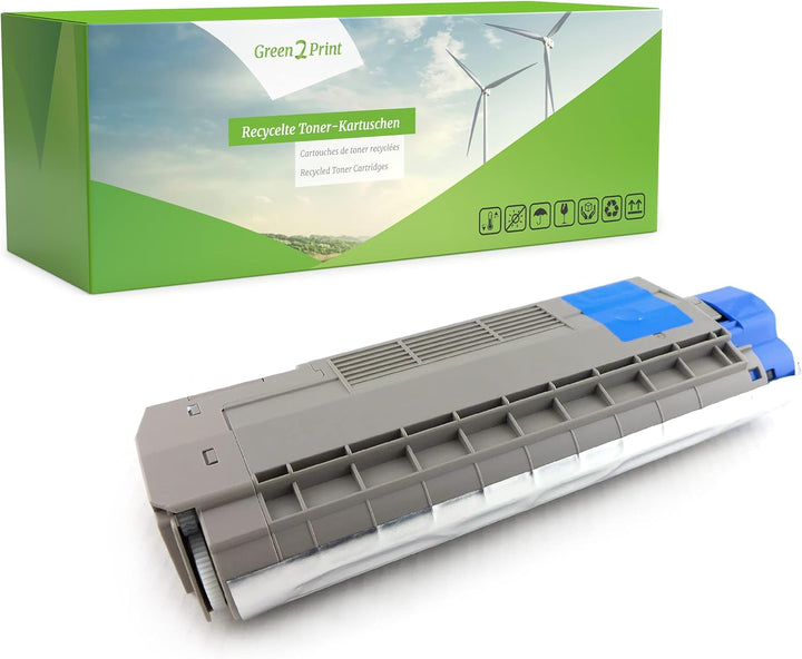 Green2Print Toner Cyan 6000 Seiten ersetzt Oki 46507507 passend für Oki C612N, C612DN, C612