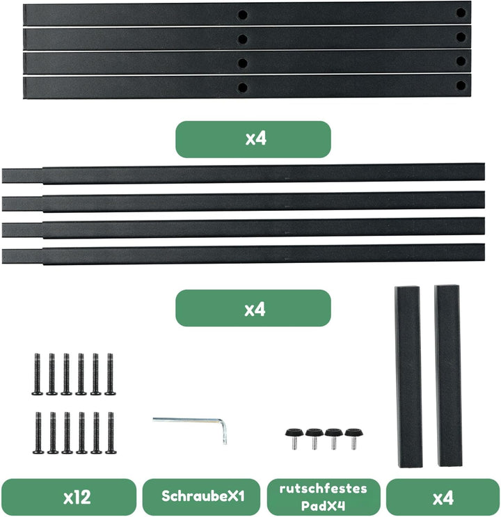 Ausziehbar Schuhregal mit 2 Etagen, Metall-Schuhständer Schmal Kleines Schuhregal, Robustes Design,