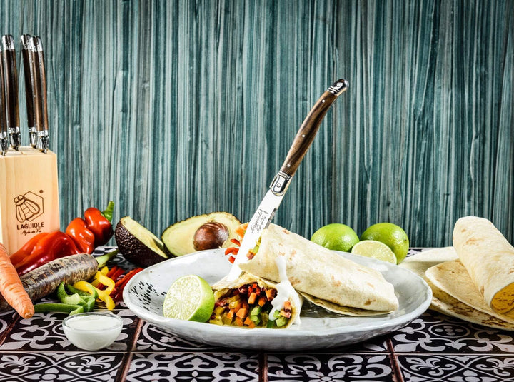 Laguiole Style de Vie Steakmesser Premium Line, 1,8mm Dicke, 6-teilig, Holzfarbe