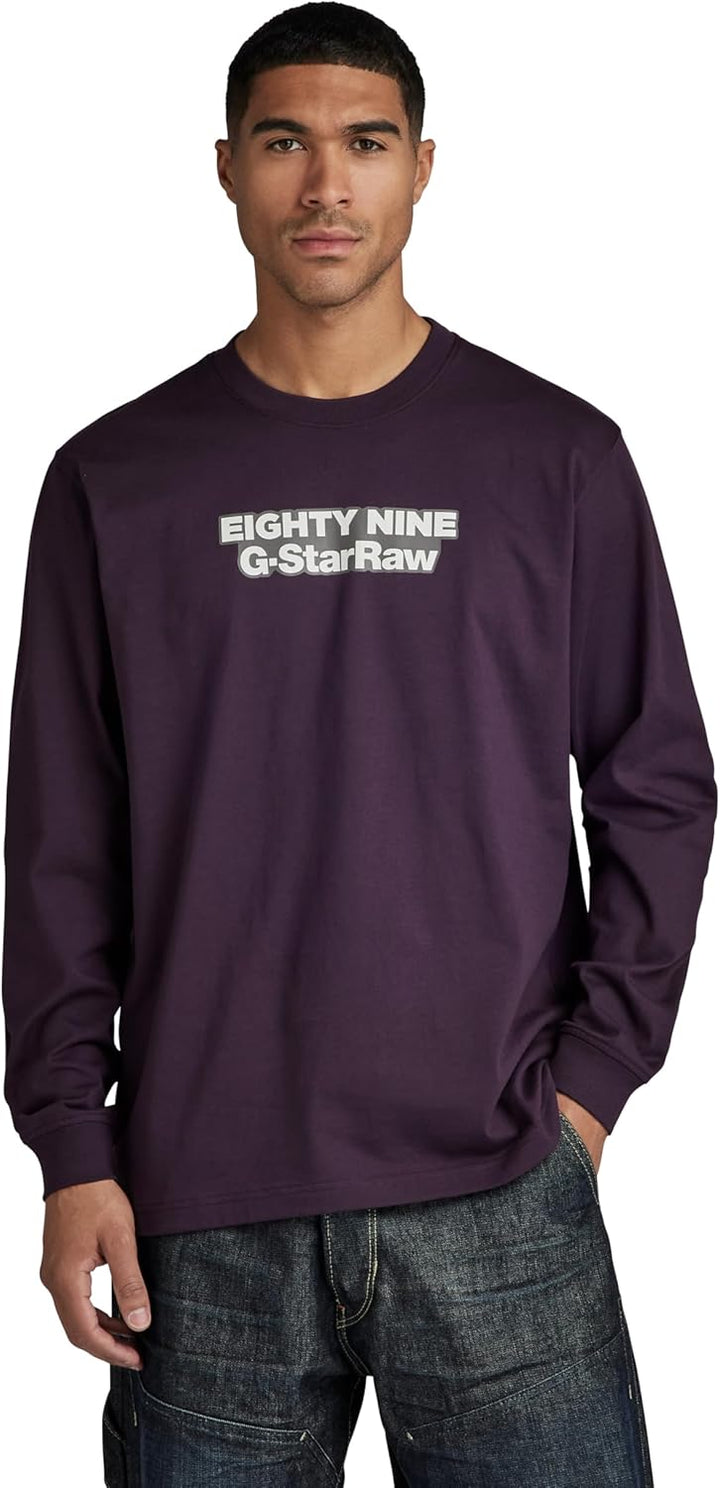 G-Star RAW Herren Eighty Nine Graphic Loose T-Shirt T-Shirt S Purpur (Lt Maze D23886-c336-8880), S P