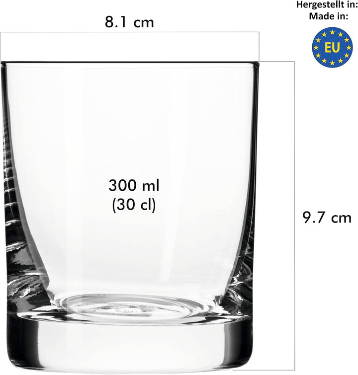 KIAPPO Whiskey Gläser 24er Set - Whisky Tumbler Gläser 300ml - Kristall Trinkgläser für Scotch Bourb