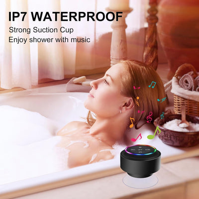 ANLEDDA Bluetooth Lautsprecher IPX7 Wasserschutz Tragbarer Lautsprecher mit Saugnapf Waterproof Spea