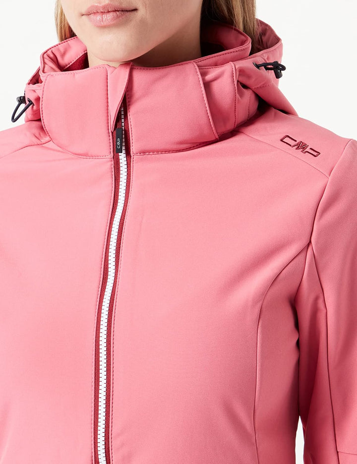 CMP Damen Damen-softshelljacke mit Abnehmbarer Kapuze WOMAN JACKET ZIP HOOD (1er Pack) 34 Desert Ros
