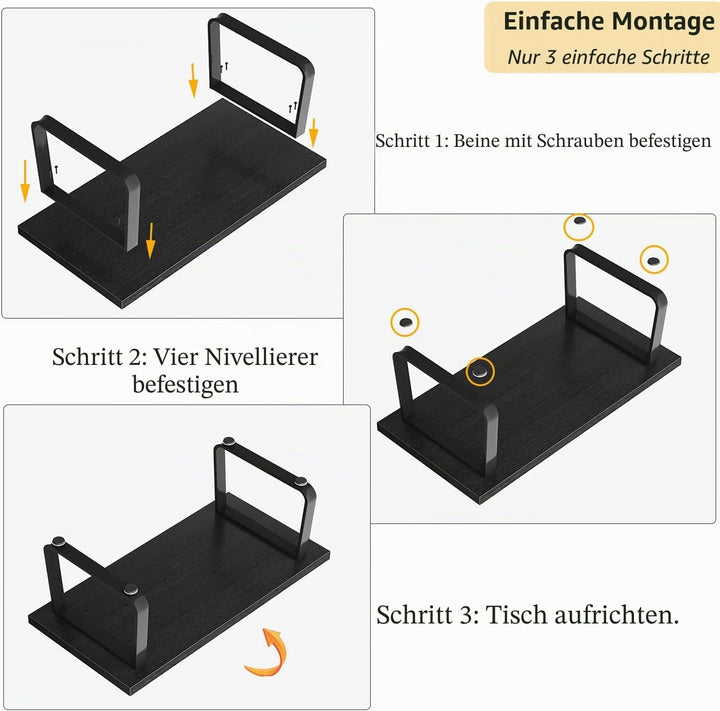 HSH Couchtisch, Wohnzimmertisch Tisch aus Metallgestell, Kaffeetisch für Wohnzimmer, Teetisch aus Ho