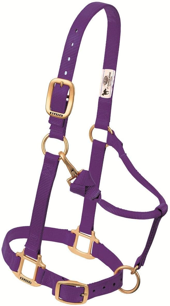 Weaver Leather Original verstellbares Nylonhalfter für Pferde Yearling rot, Yearling rot
