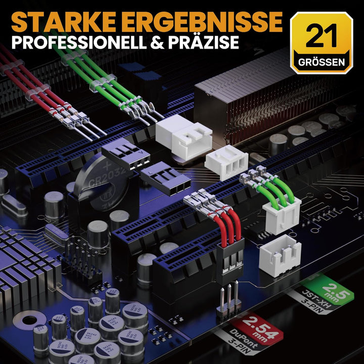SOMELINE® Crimpzange Stecker Set,JST-XH 2,5mm/Dupont 2,54mm Stecker Set, Es gibt 21 Stile, 0,05-0,5m