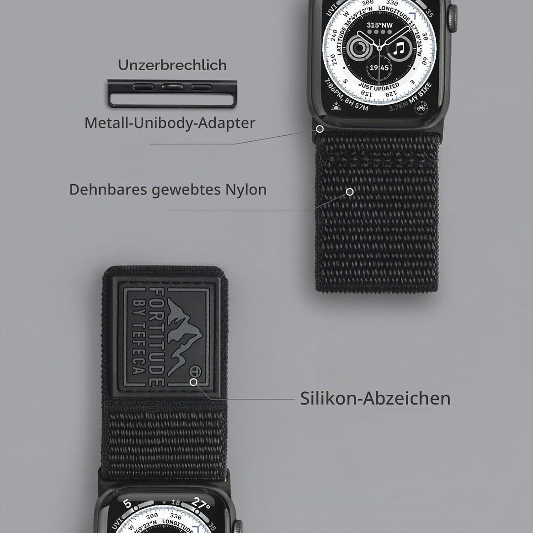 Tefeca Fortitude Serie Ultrawide Armband Kompatibel mit Apple Watch Ultra/Ultra2 Serie 9/8/SE2/7/6/S