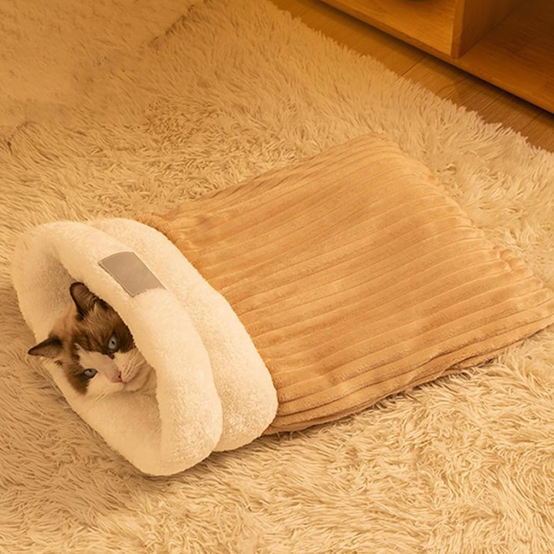 Katzenschlafsack,katzenschlafsack flauschig,Bequemes Katzen Schlafsack,Cat Winter Sleeping Bag,Schla