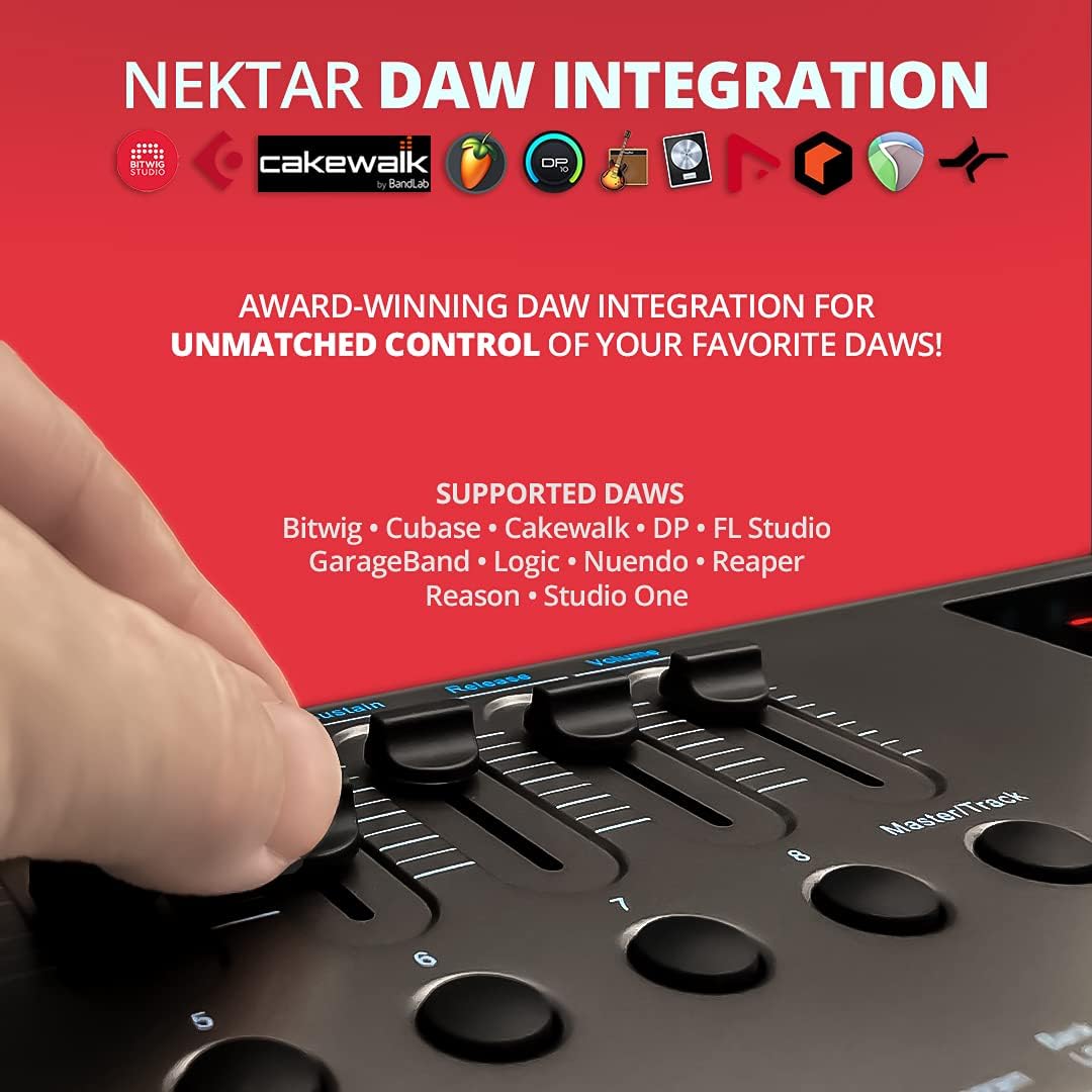 Nektar Impact LX61 + USB-MIDI-Controller-Keyboard mit DAW-Integration Single, Single