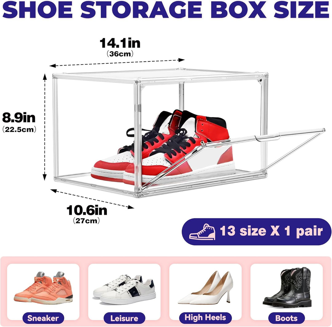 Acryl Schuh Box Transparente Schuh Display Case Sneaker Aufbewahrungsboxen Klare Plastikbox Stapelba