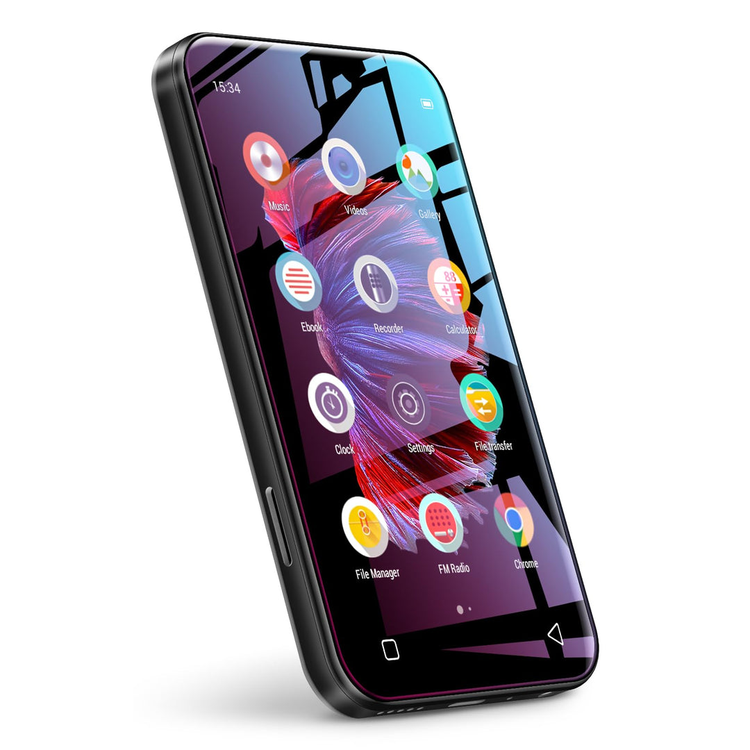 WiFi-MP3-Player mit Bluetooth, TIMMKOO 4,0-Zoll-Voll-Touchscreen-MP3-MP4-Player, tragbarer HiFi-Soun