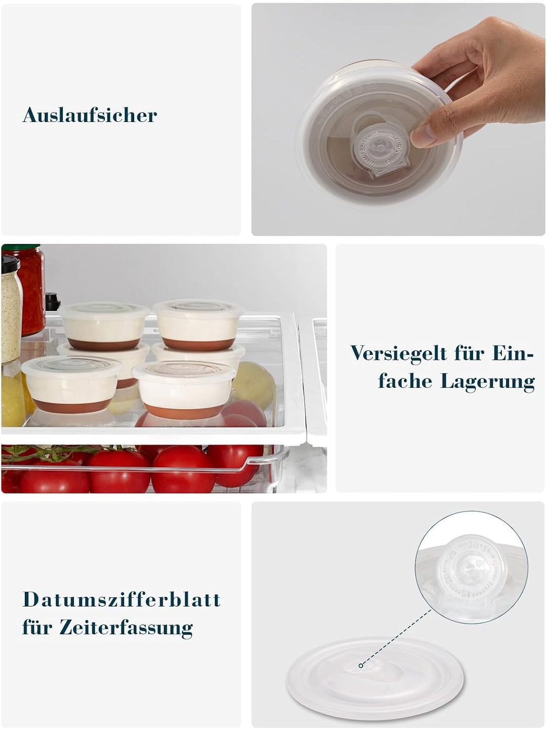 DOWAN Förmchen Creme Brulee mit Deckeln, 6 X 180ml Antihaft-Souffléförmchen Porzellan, Creme Brulee