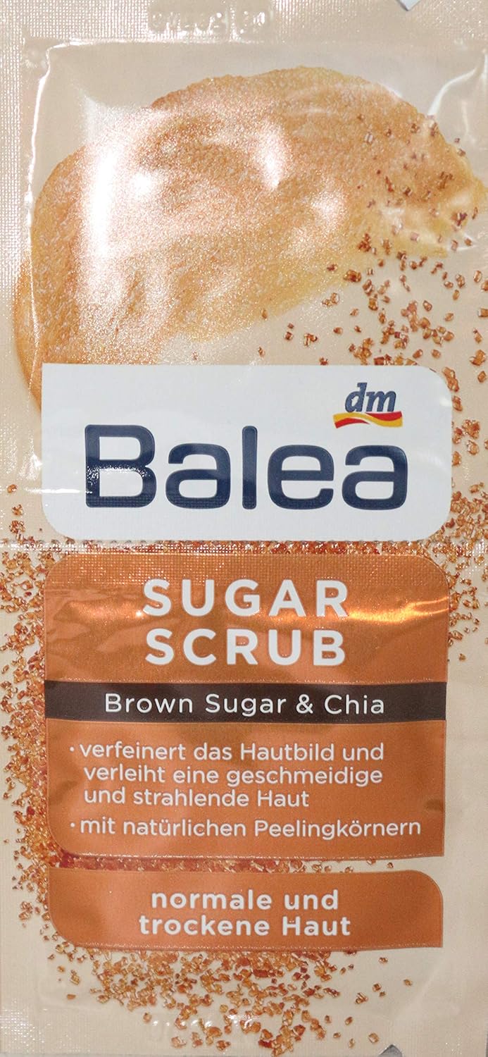 Balea Sugar Scrub Peeling Brown Suger & Chia 10er Packung