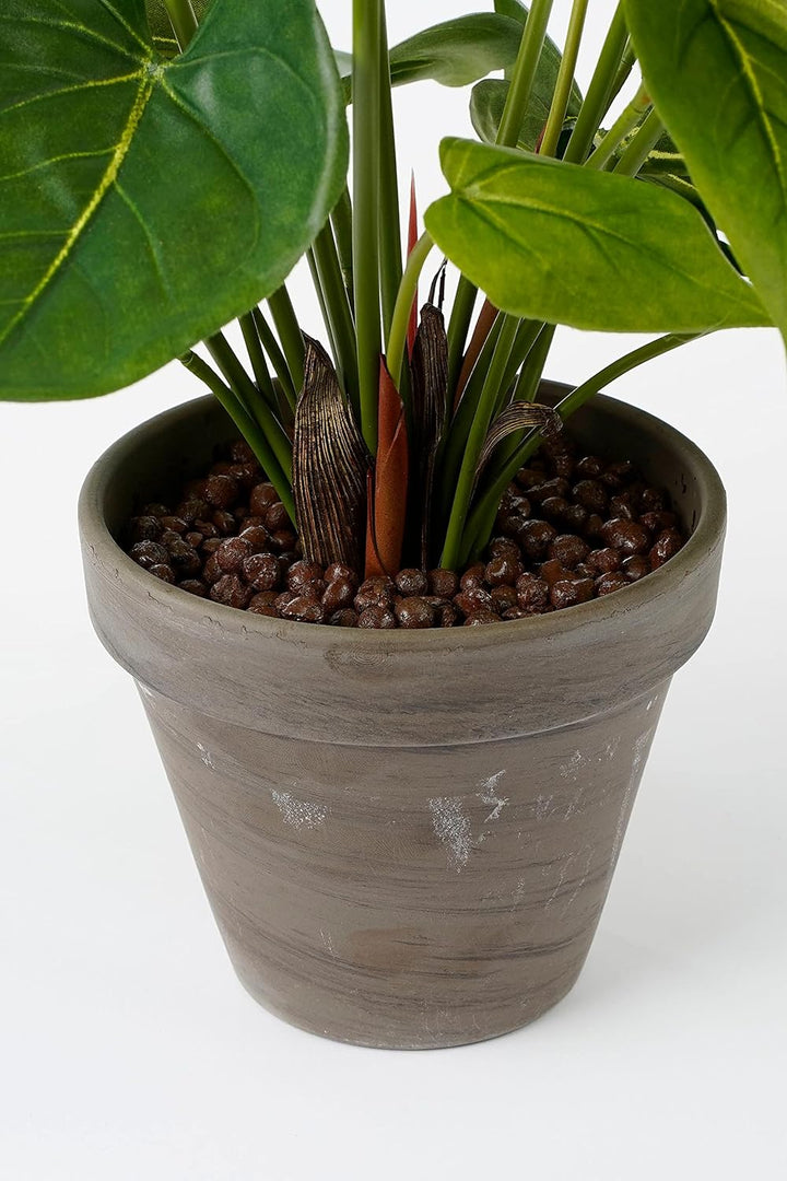 MICA Anthurium Kunstpflanze, Polyester, Rot, H 40 x Ø 30 cm