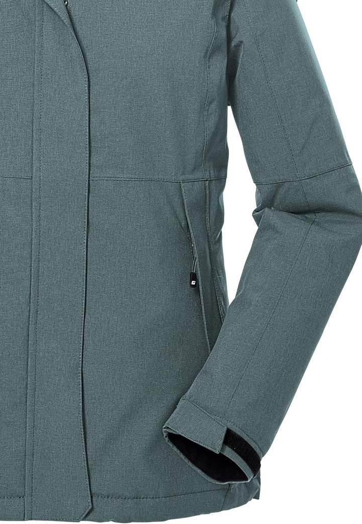 Killtec Damen Kow 37 Wmn Jckt Funktionsjacke/Outdoorjacke mit abzippbarer Kapuze 50 blaugrau, 50 bla