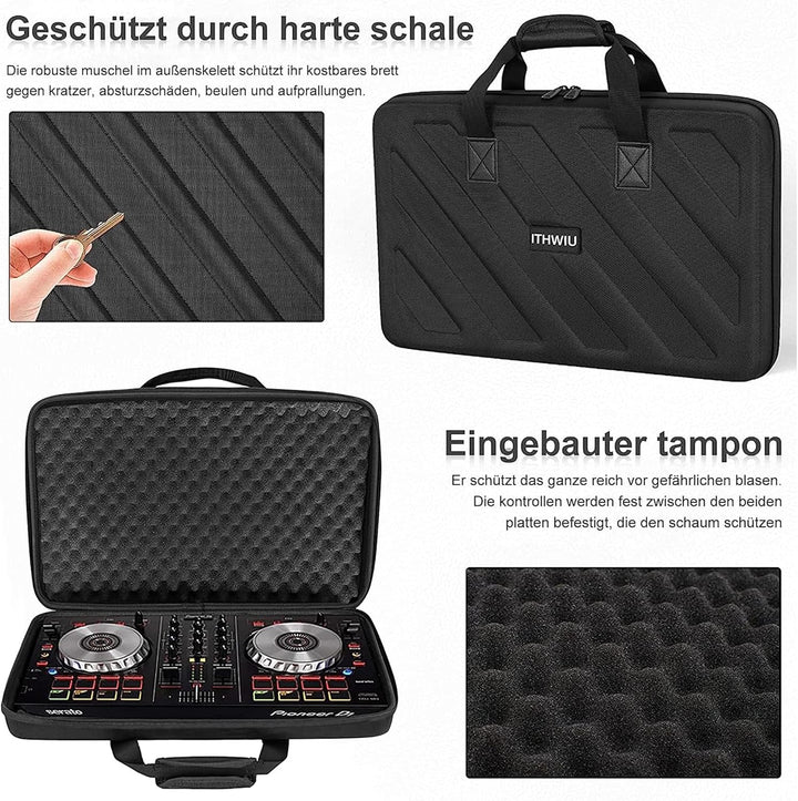 OUUTMEE Hart Reise Tragen Tasche für Pioneer RX, SX, SX2, SX3, Denon MC7000, DDJ FLX6, Schwarz 53X36