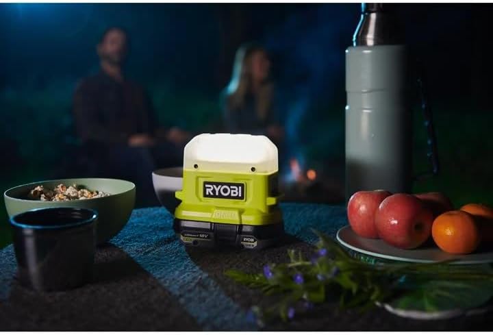 RYOBI 18 V ONE+ Akku-LED-Leuchte RLC18-0 (kompakt, Lichtstärke 3-fach verstellbar 40/200/500, ohne A